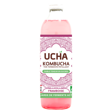 Thé fermenté pétillant framboise vivify KOMBUCHA, bouteille 35cl