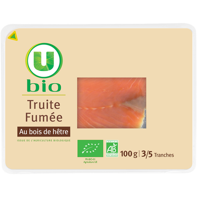 Truite fumée au bois de hêtre, BIO 100g