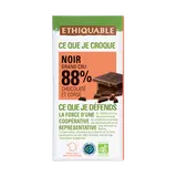 ETHIQUABLE - Chocolat noir 88% BIO - la tablette de 100g