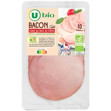 Bacon fumé - x10 tranches, 100g