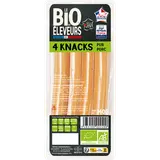 Knack de porc bio Viande de Porc Français BONJOUR CAMPAGNE, x4, soit140g