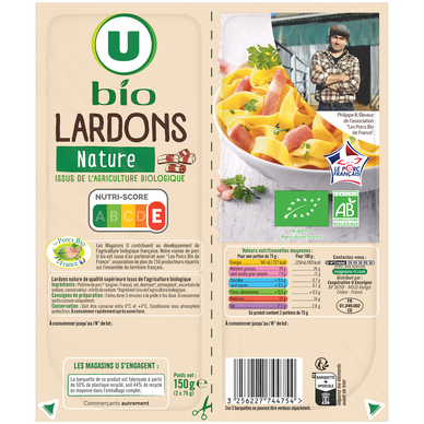 Lardons nature - 2x75g