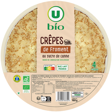 Crêpes de froment au sucre de canne x4 160g
