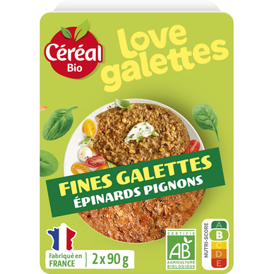 Galette Epinards & Pignons CEREAL BIO  -  x2, 180g