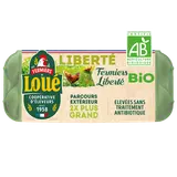 Oeufs bio Plein air calibre moyen LOUE - Boîte de 10