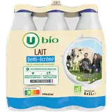 Lait UHT 1/2 écrémé  Bouteille 6x1L
