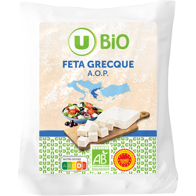 Féta grecque AOP au lait pasteurisé de brebis et chèvre ,  25% MG-150g
