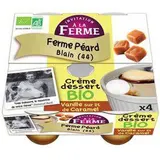 Crème dessert vanille s/lit caram.fermier bio F.PEARD 4x100g