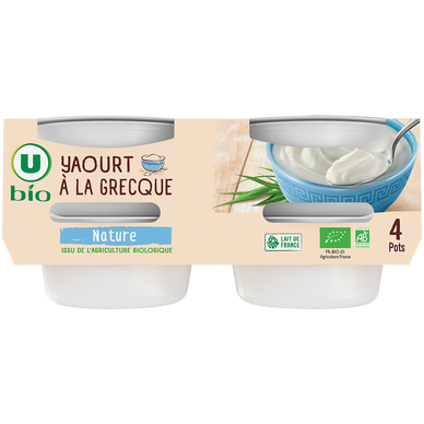Yaourt à la grecque bio nature 4x125g