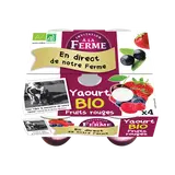 Yaourt fermier bio aux fruits rouges 4x125g