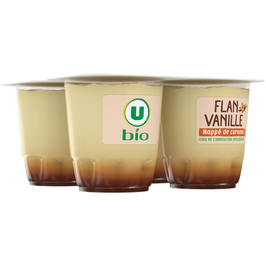 Flan vanille nappage caramel 4x125g