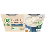 Riz au lait de brebis nature  2x140g