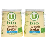 Yaourts bio nature au lait de brebis  2x125g