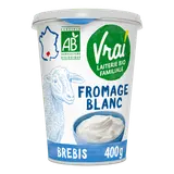 Fromage blanc de brebis au lait pasteurisé BIO VRAI, pot de 400g