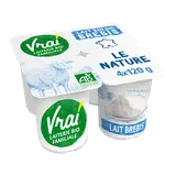 Spécialité laitière nature au lait de brebis bio VRAI 4x120g