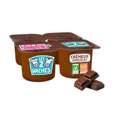 Crème dessert chocolat bio LES 2 VACHES - 4x95g
