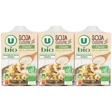 Soja cuisine fluide U BIO 3x20cl