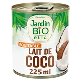 Lait de coco bio JARDIN BIO, boîte de 225ml