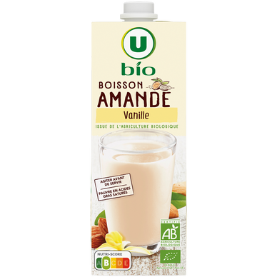 Boisson végétale amande saveur vanille brique 1 litre
