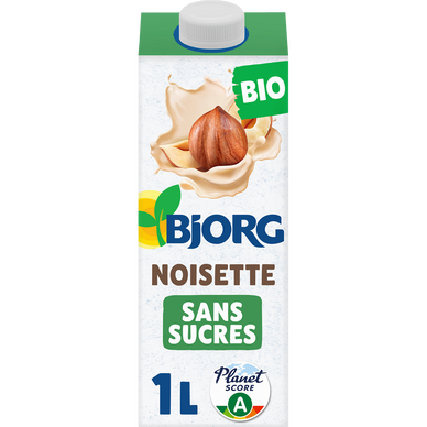 Boisson végétale noisette sans sucres bio BJORG, 1 litre