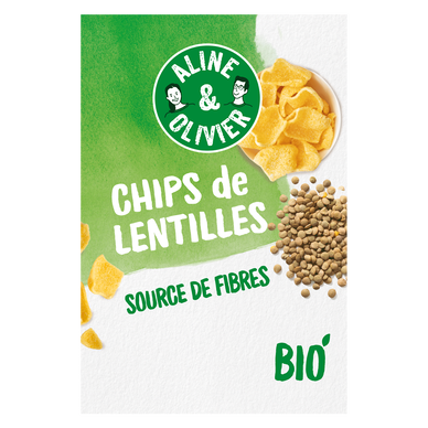 Chips de lentilles biologiques Aline & Olivier, 65g