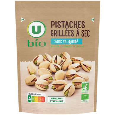 Pistaches grillées à sec sans sel ajouté , sachet 75g