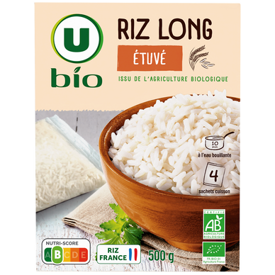 Riz étuvé 10 minutes, sachets 4x125g