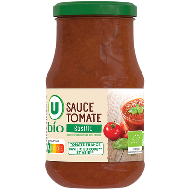 Sauce basilic U BIO, 200g