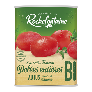 Tomates pelées bio ROCHEFONTAINE boîte 1/2 240g