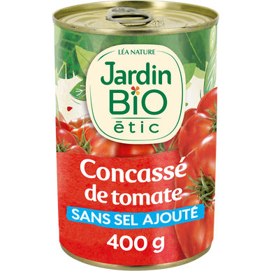 Concassé de tomates morceaux bio JARDIN BIO 400g
