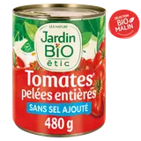 Tomates pelées entières au jus bio JARDIN BIO 480g