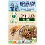Lentilles vertes U BIO, paquet de 500g