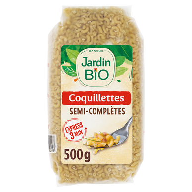 Pâtes Coquillettes semi-complets pâtes bio JARDIN BIO 500g