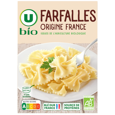 Pâte Farfalles blanches bio, 500g