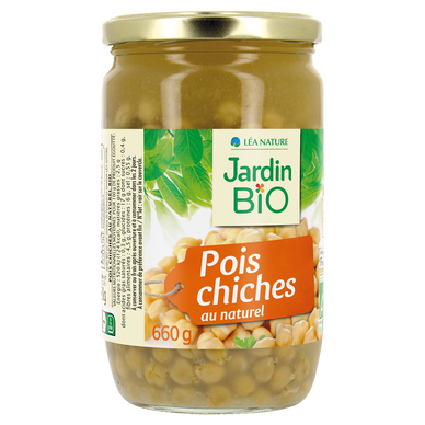 Pois chiches au naturel bio JARDIN BIO - Bocal 420g