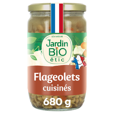 Flageolets cuisinés Bio JARDIN BIO - Bocal 680g