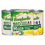 Maïs sans sucres ajoutés bio BONDUELLE - 2 boîtes de 140g