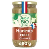 Haricots blancs coco cuisinés bio JARDIN BIO - Bocal 680g