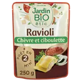 Ravioli au chèvre et à la ciboulette bio JARDIN BIO 250g