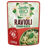 Ravioli épinards ricotta bio JARDIN BIO 250g