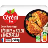 Panés légumes du soleil mozzarella CEREAL BIO, 160g