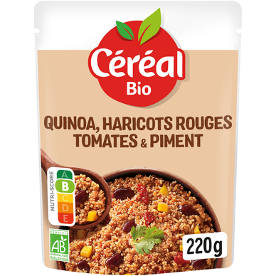 Quinoa Royal Tomate Piment d'Espelette repas express CEREAL BIO  - 220g