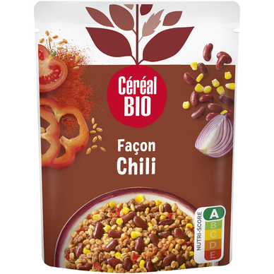 Blé & Soja  haricots rouges façon Chili repas express CEREAL BIO  - 220g