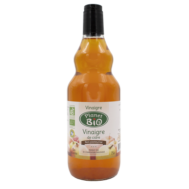 Vinaigre de cidre PLANET BIO, bouteille de 75cl