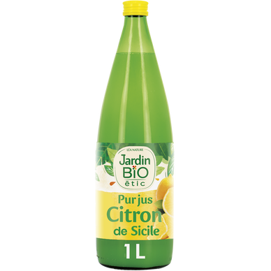 Pur jus de citron bio JARDIN BIO bouteille 1L