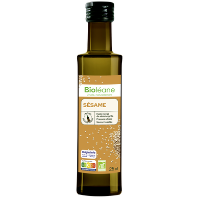 Huile de sésame grillé BIOLEANE, Bouteille 25cL