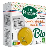 Velouté de carottes et lentilles corail bio LA POTAGERE, 2x30cl