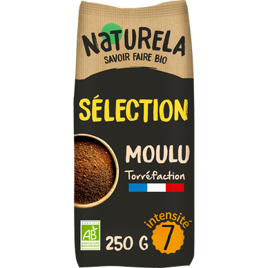 Café moulu sélection bio NATURELA  - sachet 250g