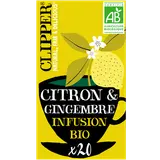 Infusion Bio Citron Gingembre CLIPPER - 20 sachets - 50g