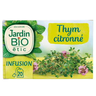 Infusion Bio Thym citronné JARDIN BIO ETIC - 20 sachets - 30g